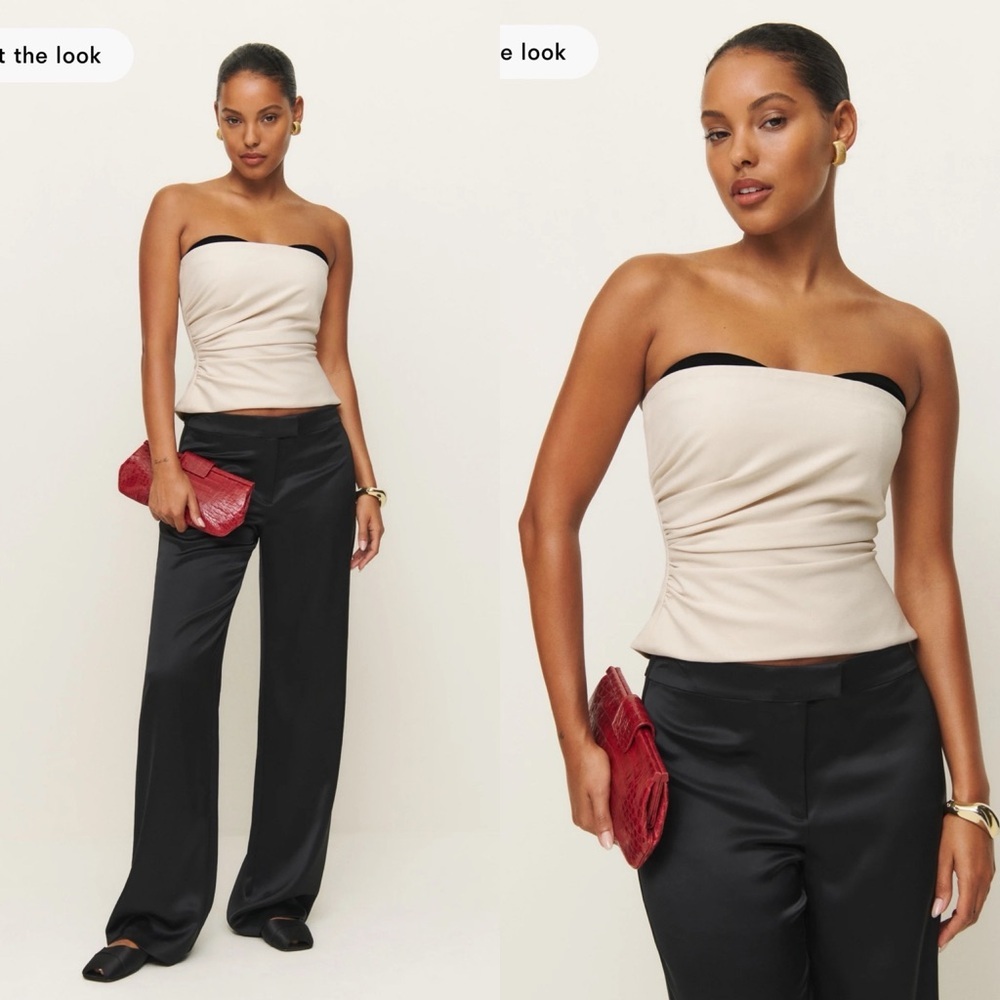 NWT Reformation Haylee Top in Cream - Strapless Tube Top Size 6